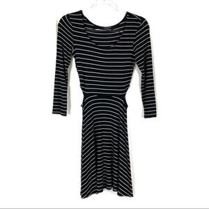 3/$30 American Eagle | Soft & Sexy Black & White Stripe Skater Dress S